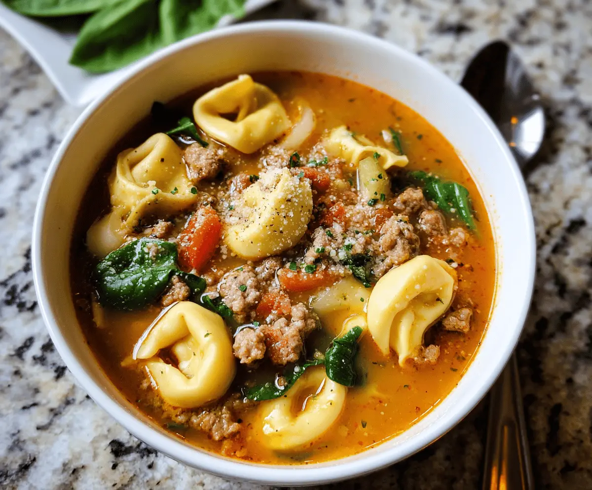 Sausage Tortellini Soup