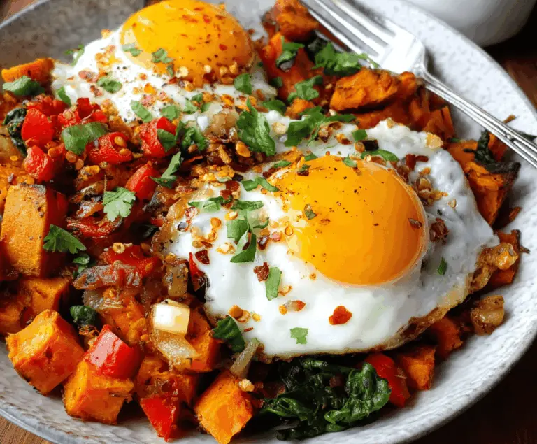 Sweet Potato Breakfast Hash with Eggs