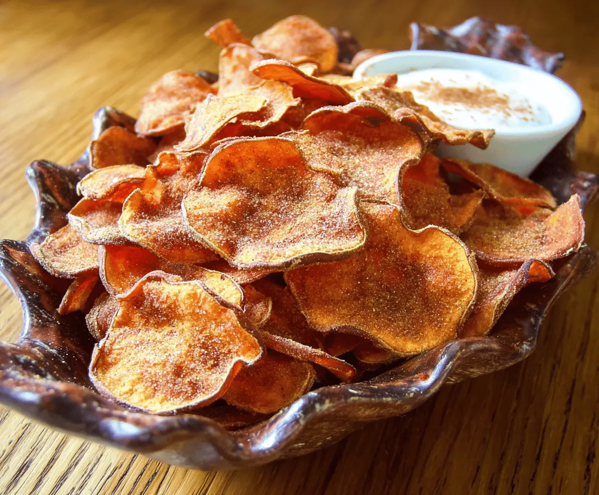 Sweet Potato Chips with Cinnamon Sugar