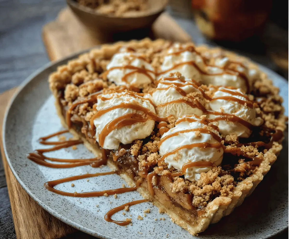 Toffee Apple Crumble Pie
