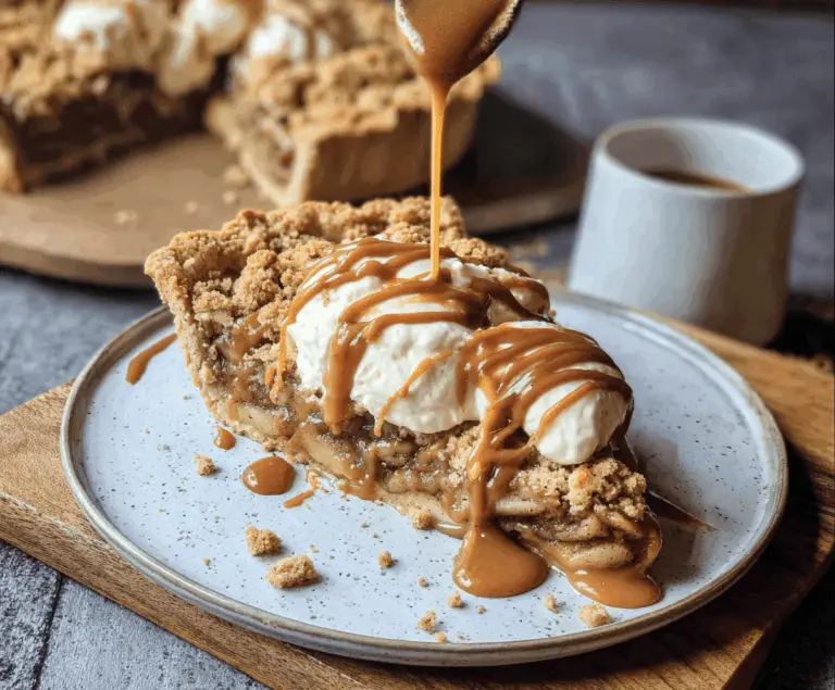 Toffee Apple Crumble Pie