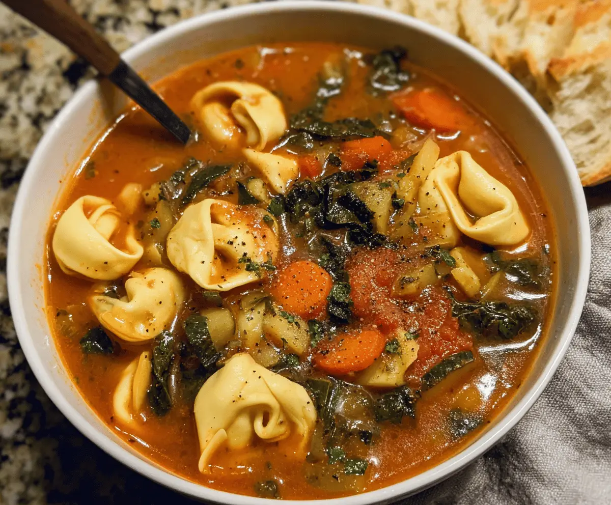 Comforting Vegetable Tortellini Soup Recipe