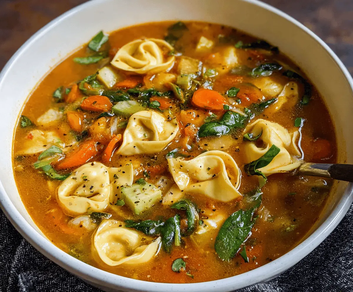 Comforting Vegetable Tortellini Soup Recipe