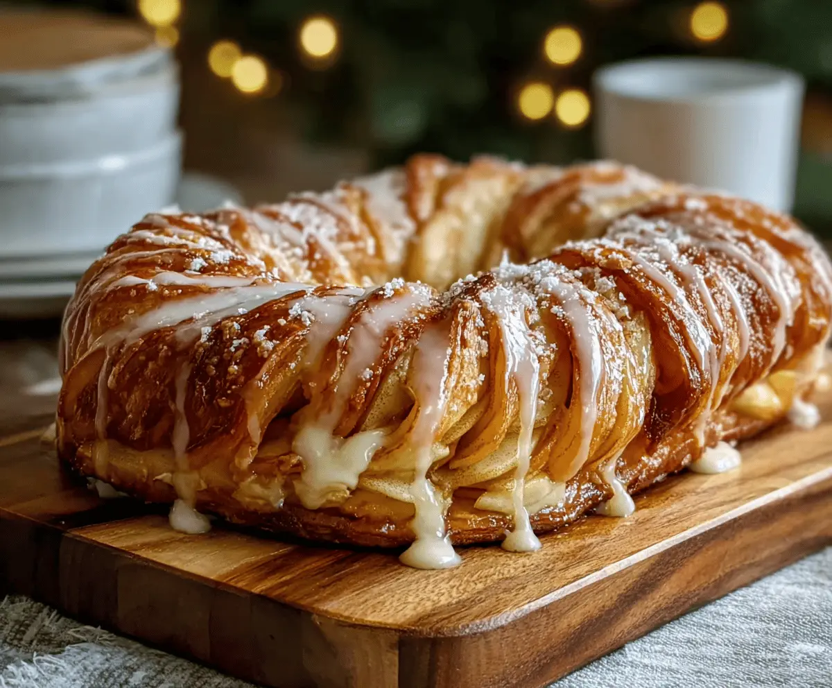Easy Apple Kringle Recipe with Sweet Vanilla Glaze