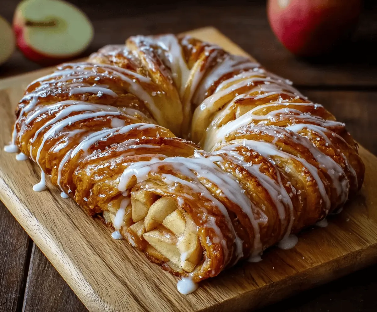 Easy Apple Kringle Recipe with Sweet Vanilla Glaze