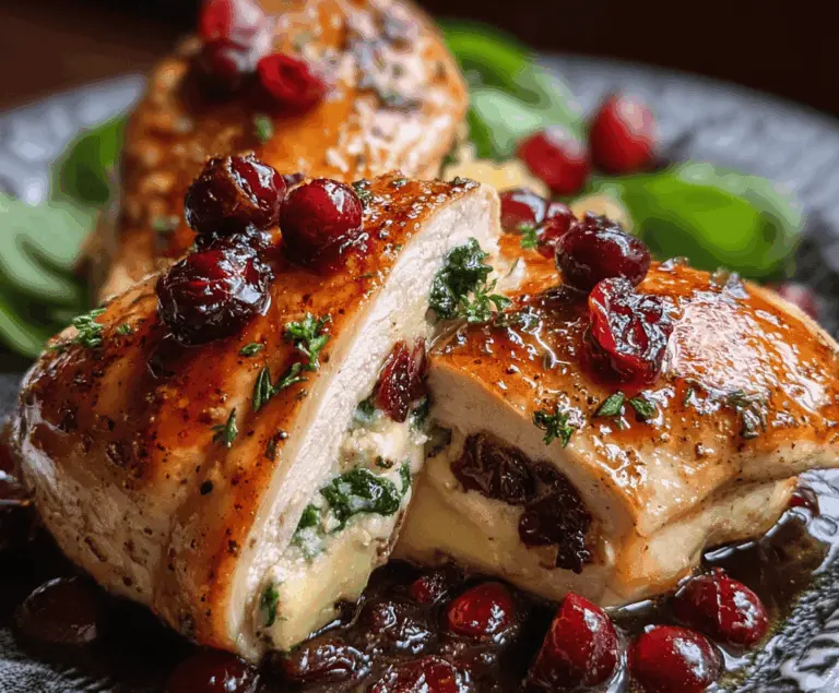 Cranberry Brie Stuffed Chicken
