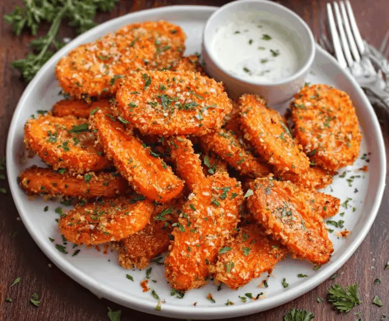 Crispy Parmesan Ranch Smashed Carrots Recipe Easy and Delicious
