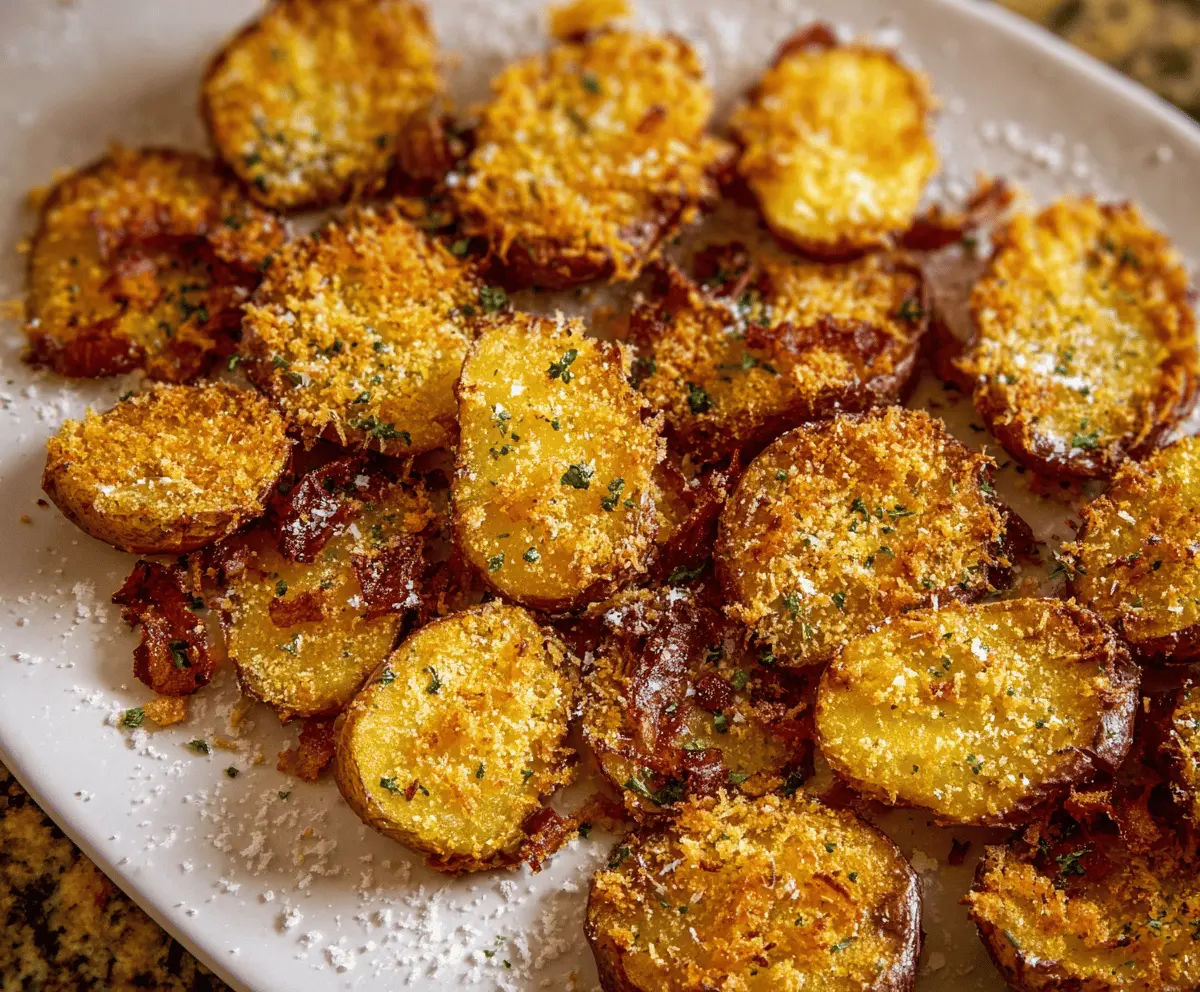 Crispy Parmesan Smashed Potatoes Recipe - Easy & Delicious