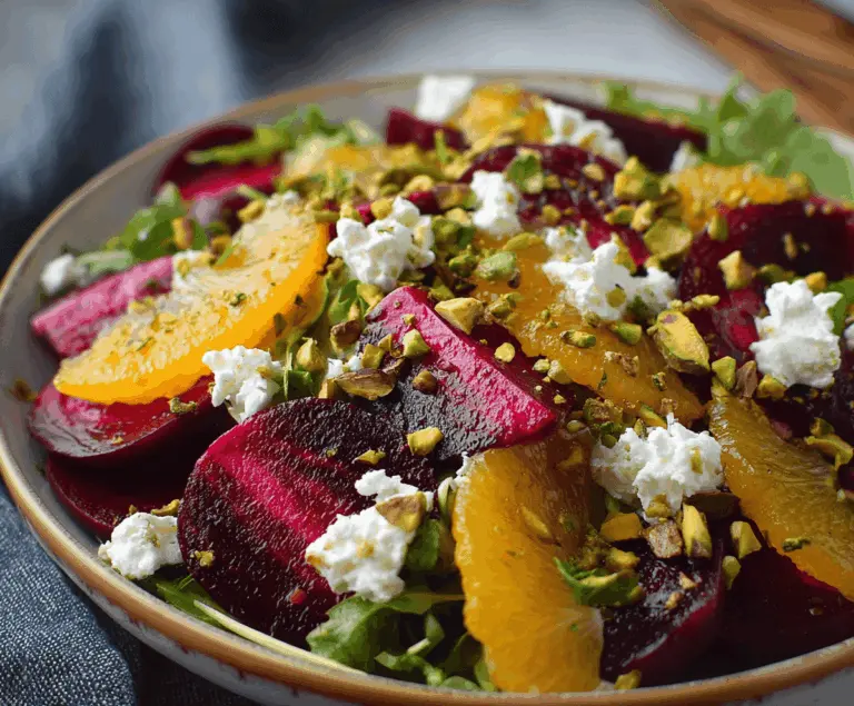 Easy Beet Feta Pistachios Salad