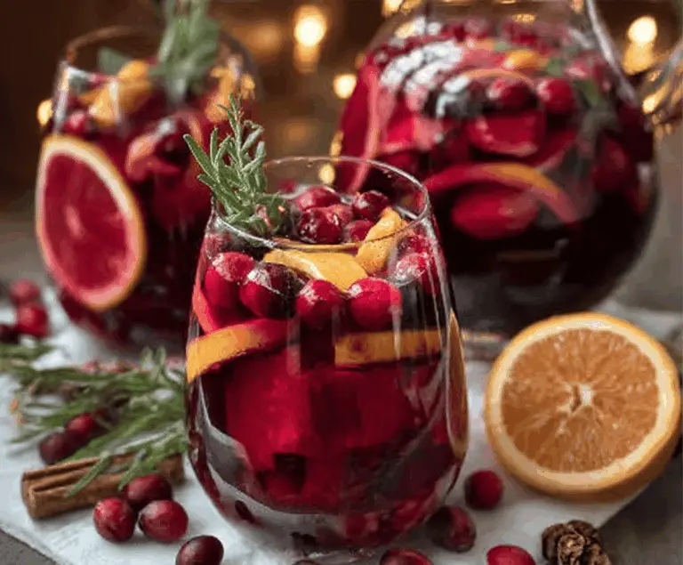 Festive Cranberry Sangria for Thanksgiving