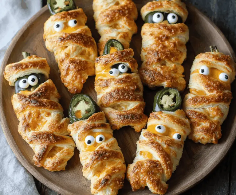 Halloween Jalapeño Popper Mummies