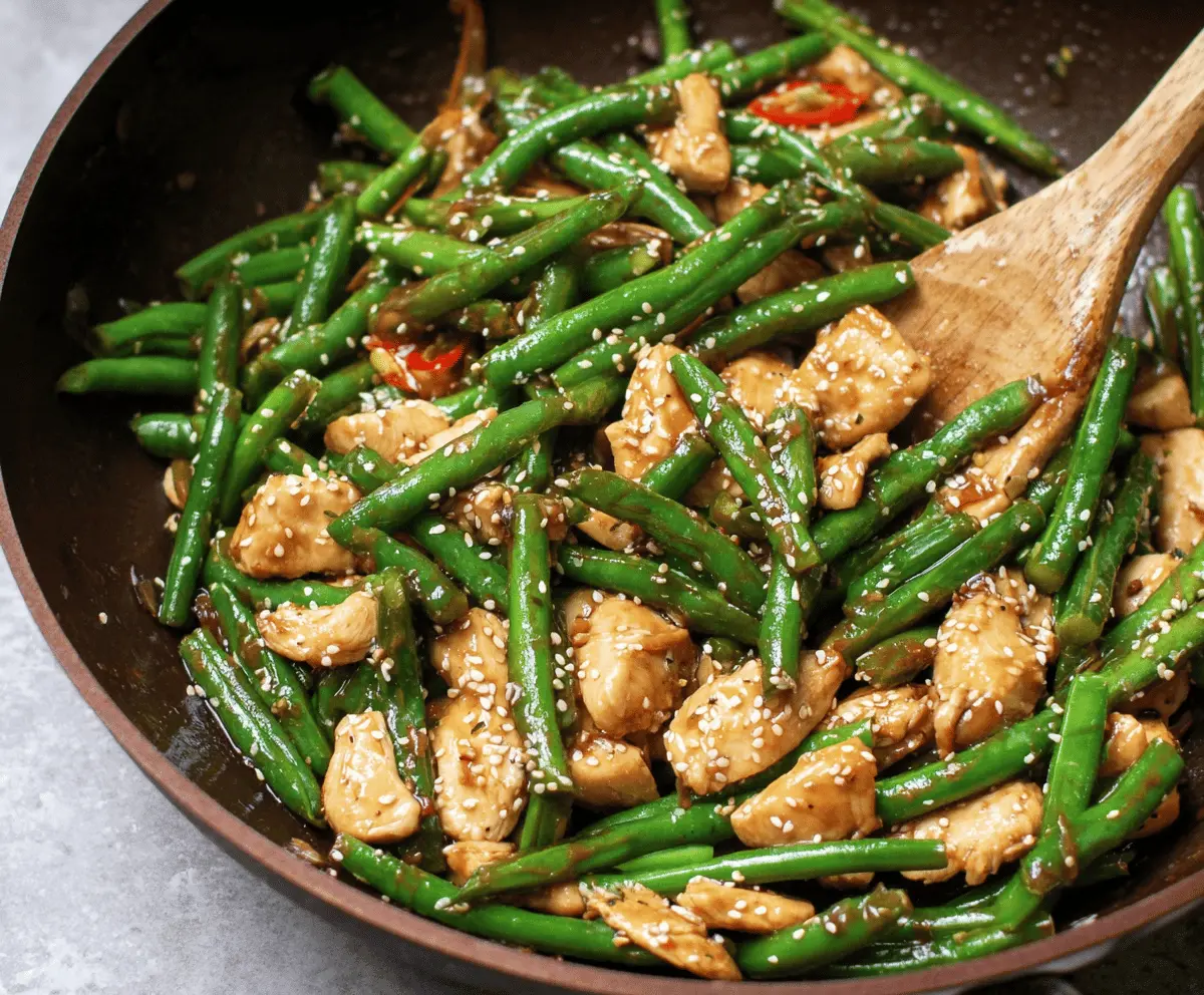 Healthy Chicken and Green Bean Stir-Fry Recipe for Quick Low-Carb Dinner