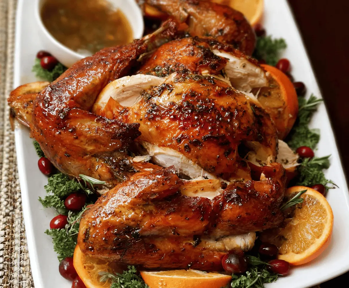 Juicy Brined Roast Turkey Recipe for Thanksgiving