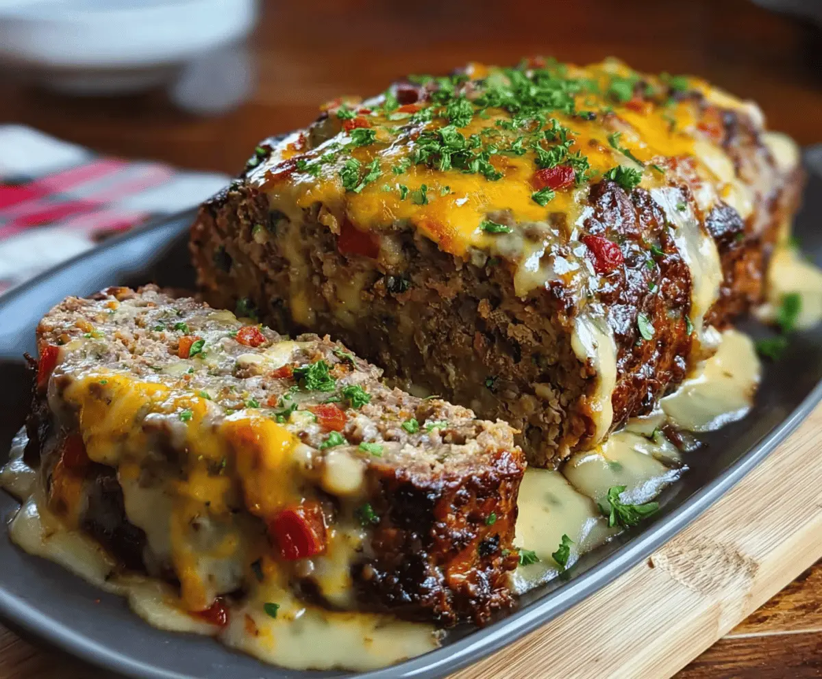 Easy Philly Cheesesteak Meatloaf