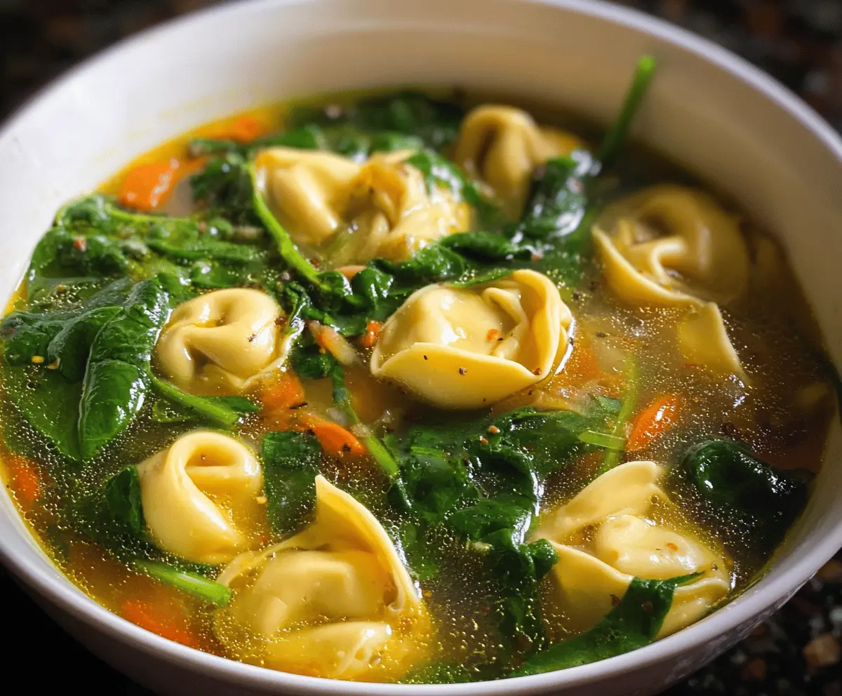 Easy Spinach Tortellini Soup Recipe for a Cozy Meal