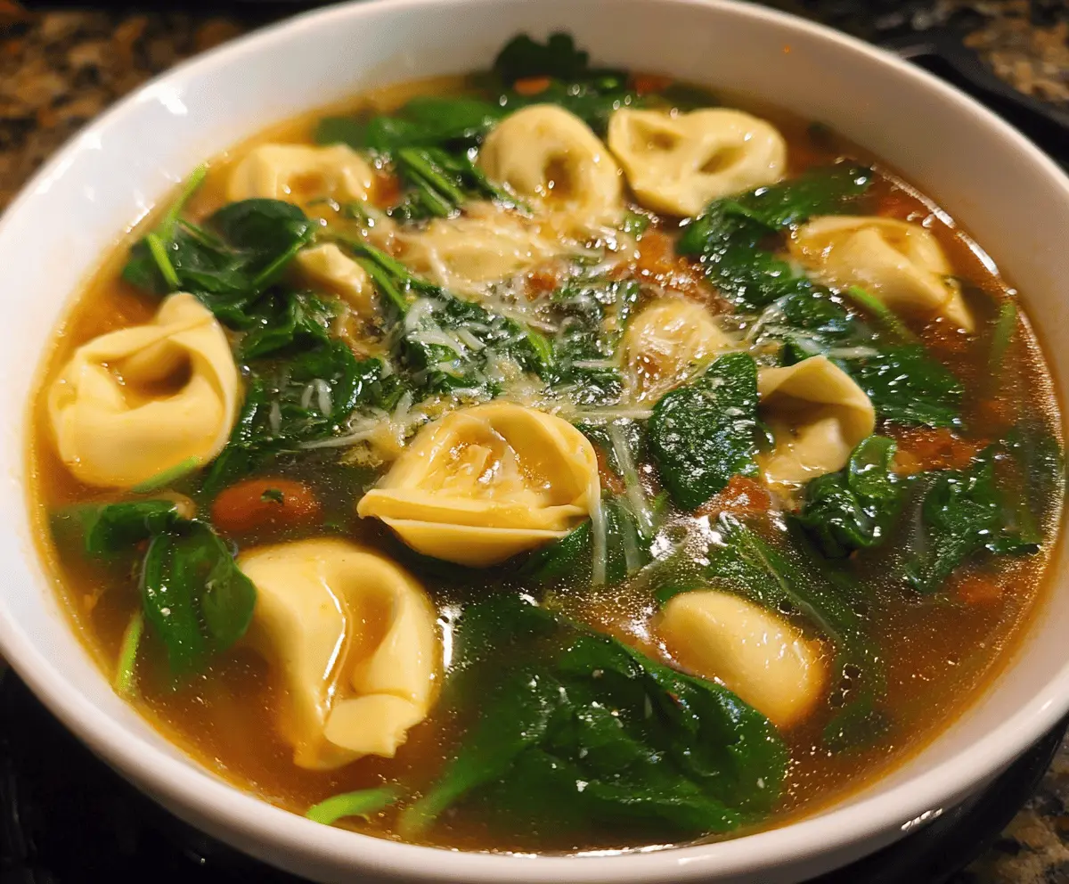 Easy Spinach Tortellini Soup Recipe for a Cozy Meal