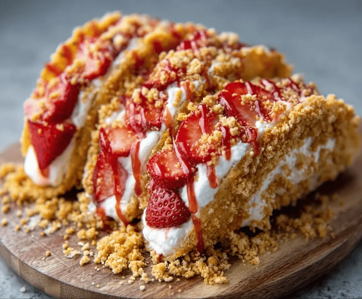 Strawberry Crunch Cheesecake Tacos Recipe — Easy & Delicious Dessert