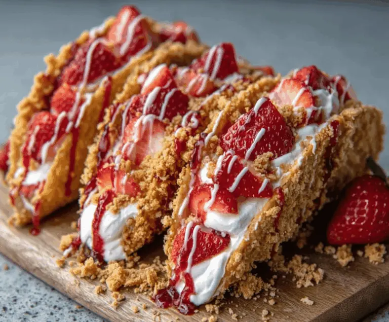 Strawberry Crunch Cheesecake Tacos