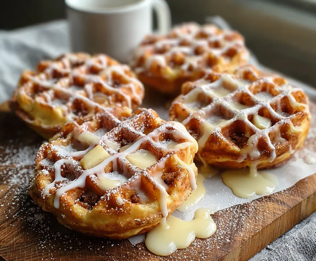 Crispy Apple Fritter Waffle Donuts Recipe
