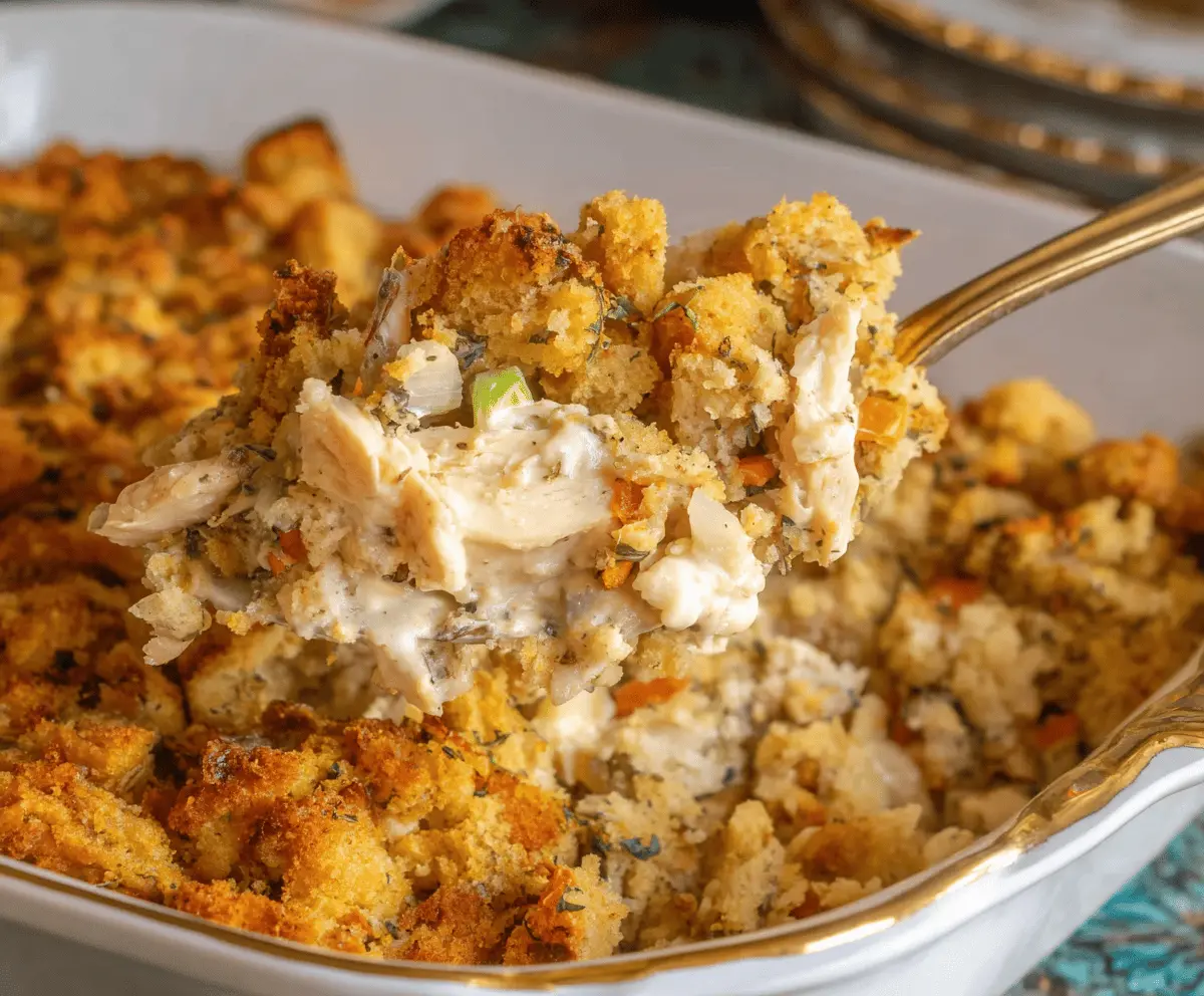 Easy Chicken Stuffing Casserole Recipe