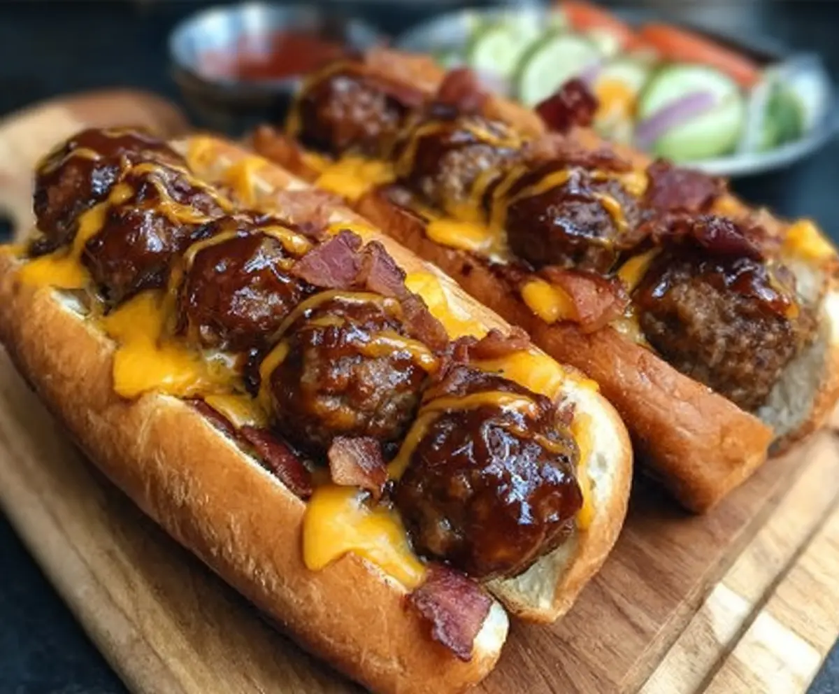 Bourbon BBQ Bacon Cheeseburger Subs