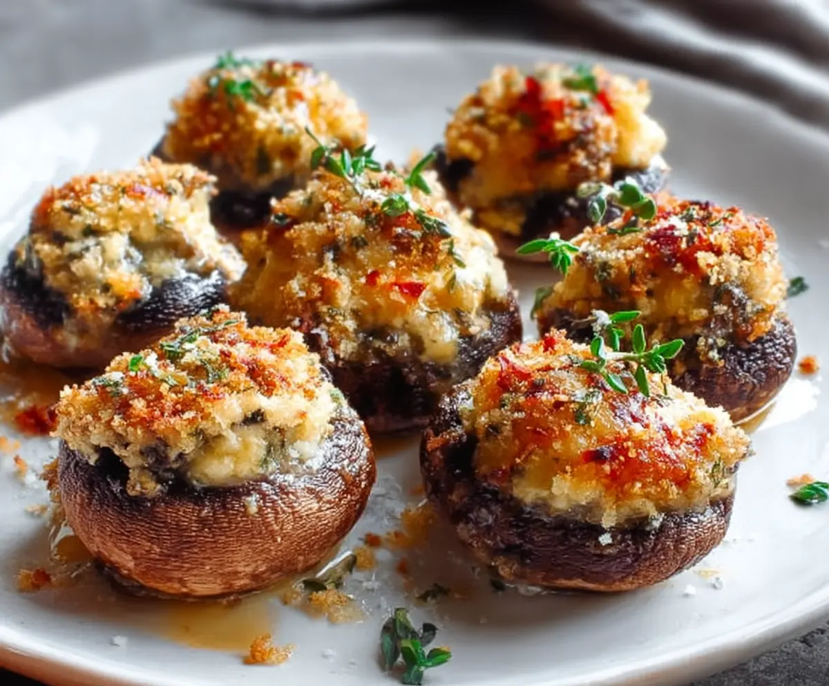 Easy Cheesy Stuffed Mushrooms