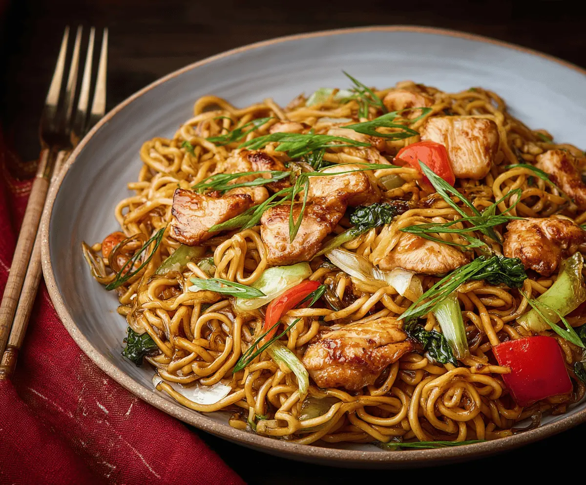 Easy Chicken Yakisoba Recipe