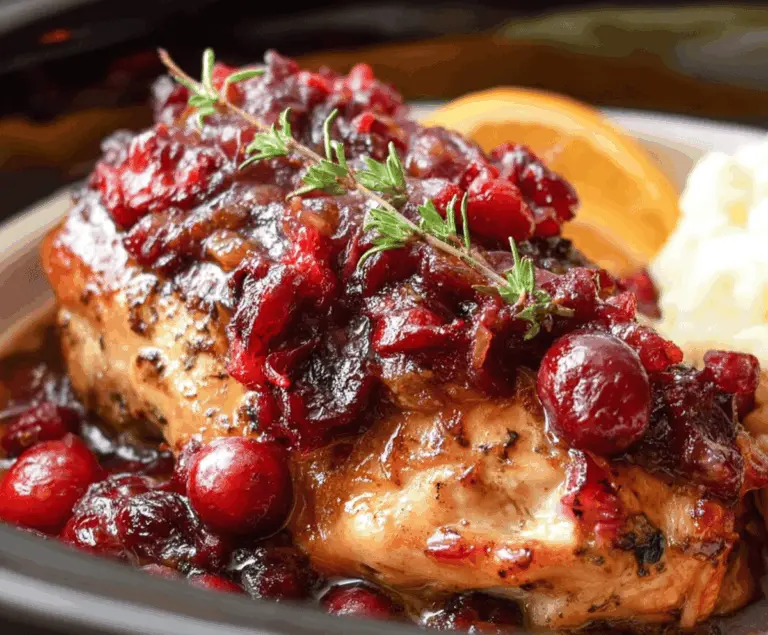 Comforting Slow Cooker Cranberry Chicken