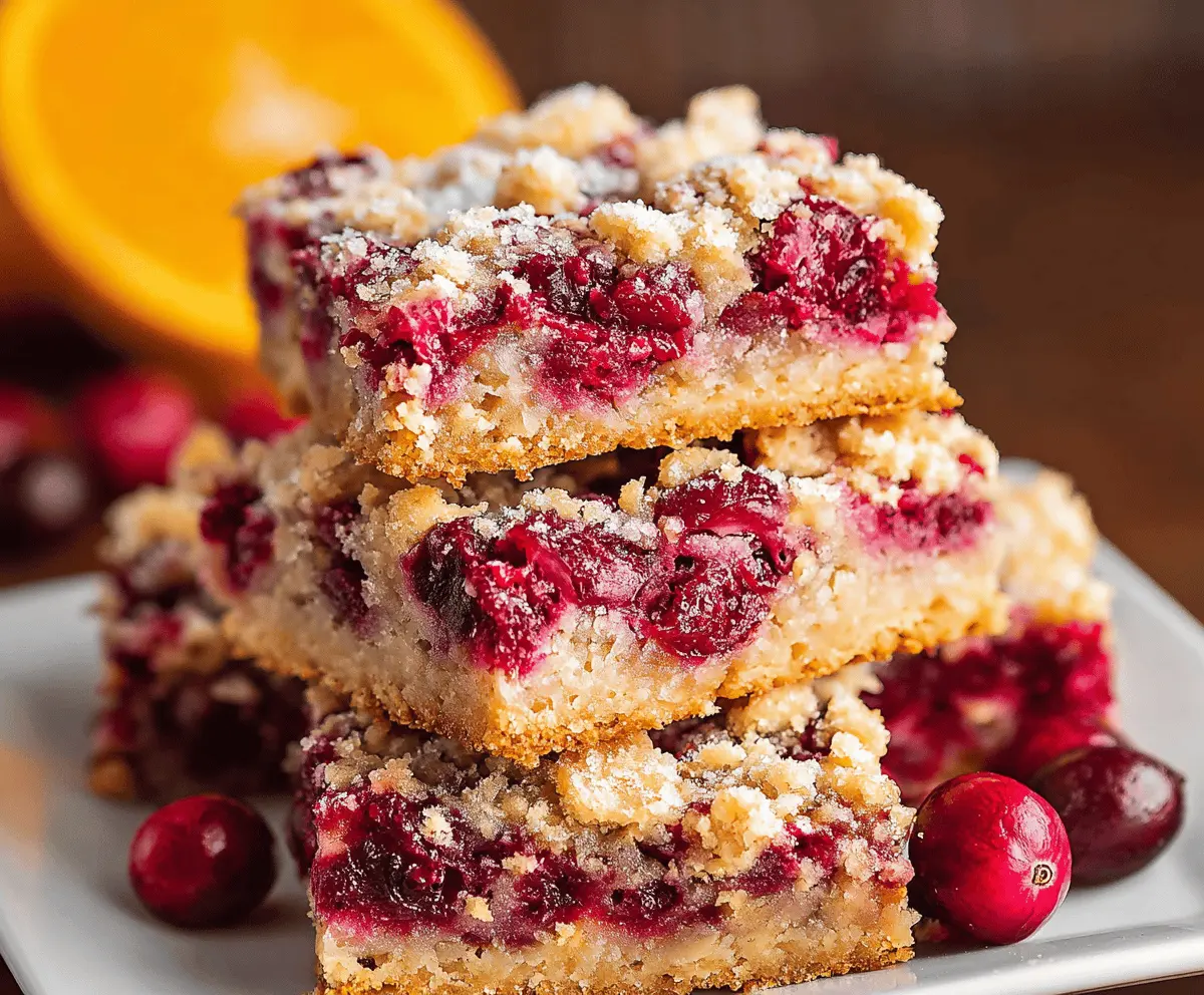 Easy Cranberry-Orange Bars Recipe
