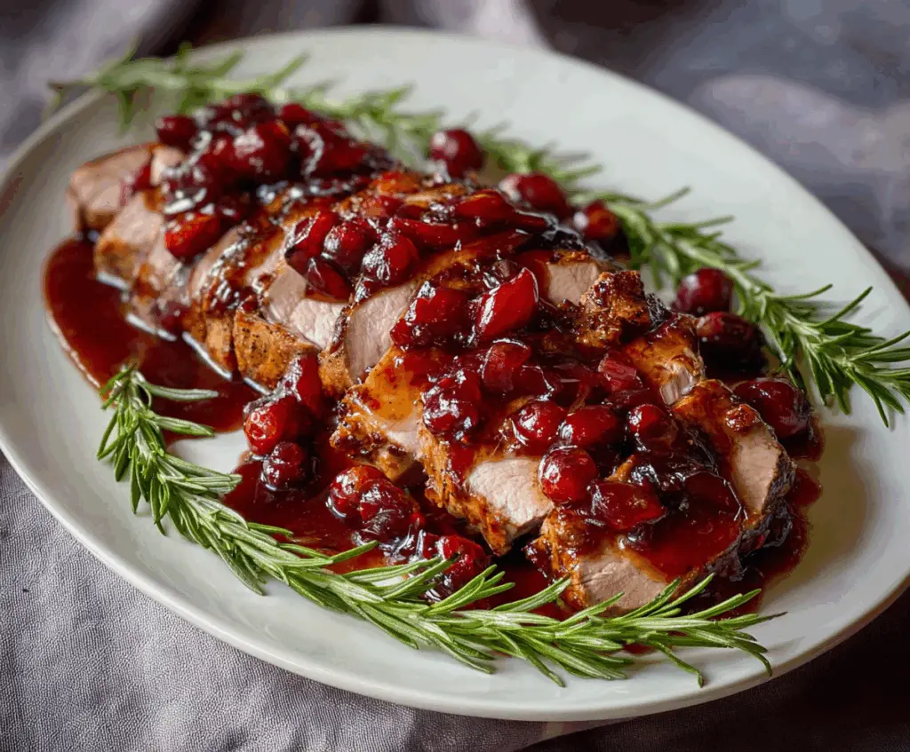 Cranberry Rosemary Pork Tenderloin