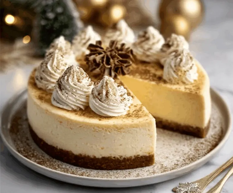 Eggnog Christmas Cheesecake