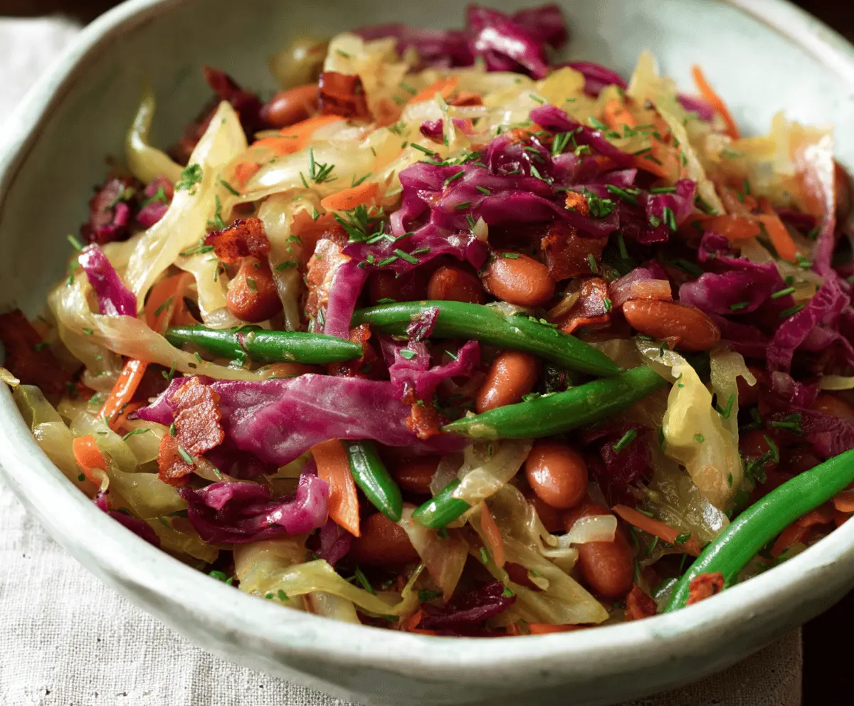 Easy German Cabbage Beans Recipe