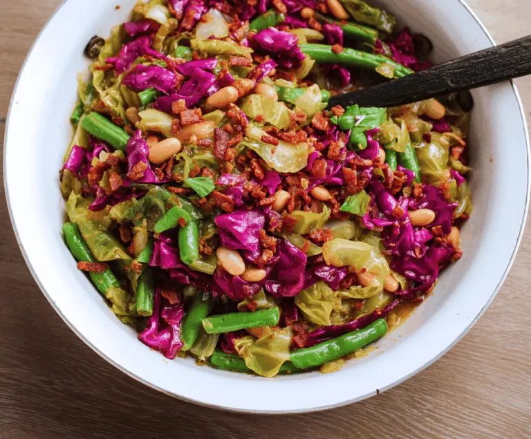 German-Style Cabbage and Beans
