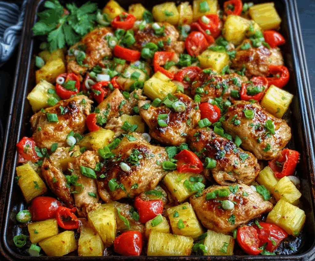 Hawaiian Chicken Sheet Pan!