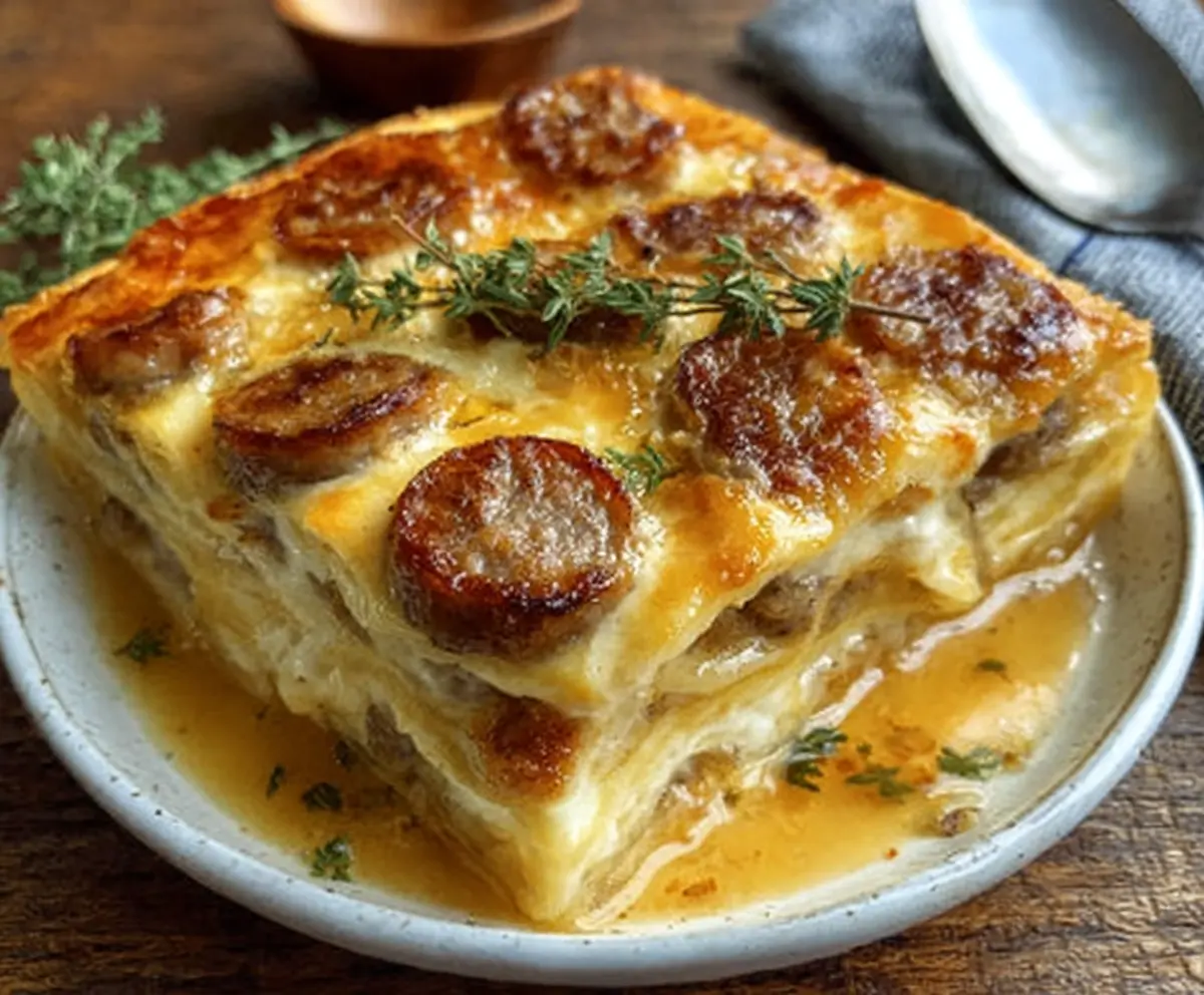 Easy Pancake Sausage Casserole