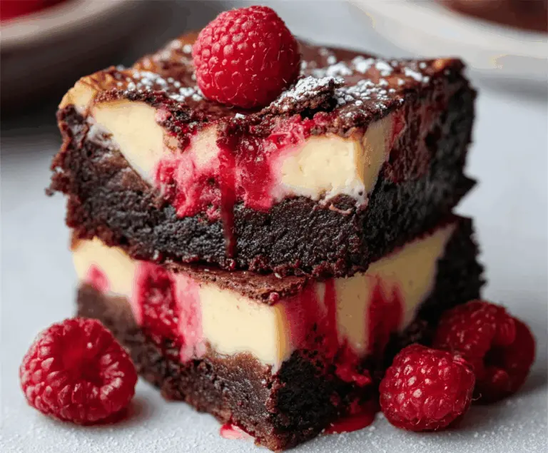 Raspberry Brownie Cheesecake Recipe