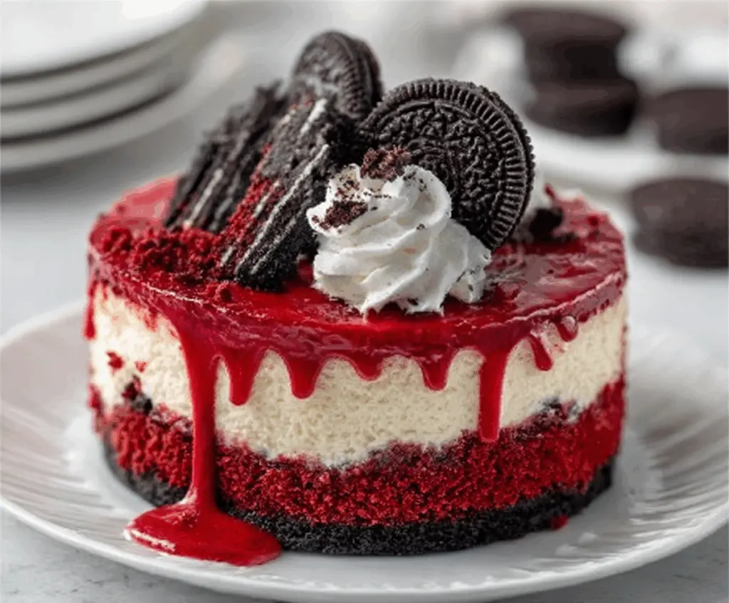 Red Velvet Oreo Cheesecake