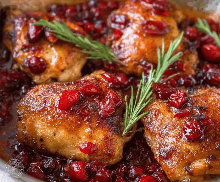 Roasted Cranberry Chicken Thighs