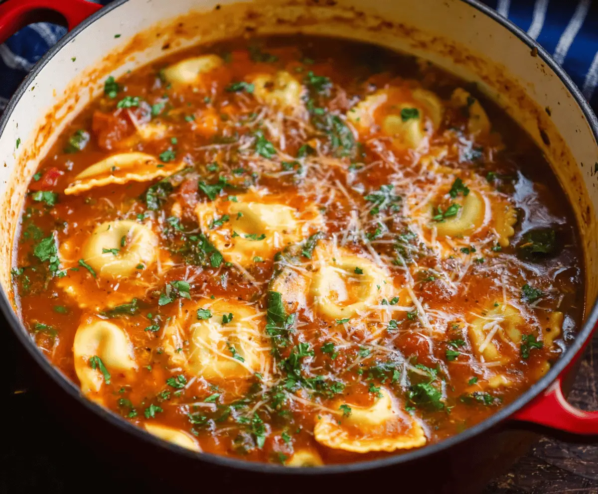 Easy One-Pot Ravioli Soup