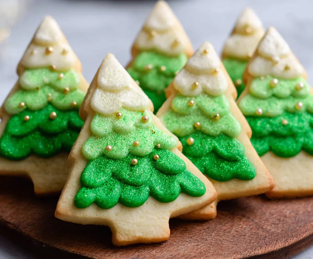 Easy Soft Shortbread Christmas Trees