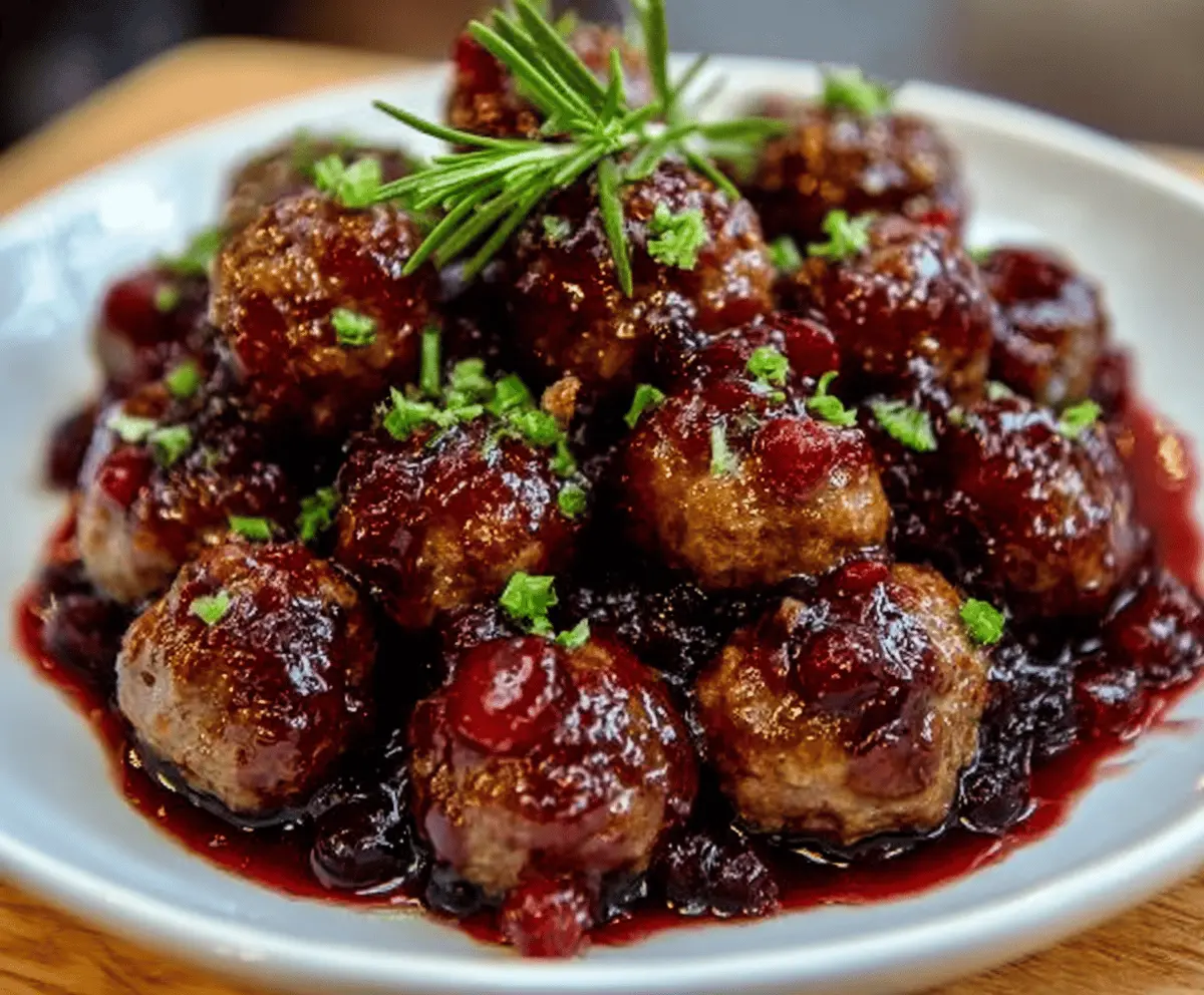 Easy Sweet & Savory Cranberry Meatballs