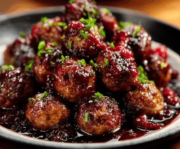 Sweet and Savory Cranberry Meatballs