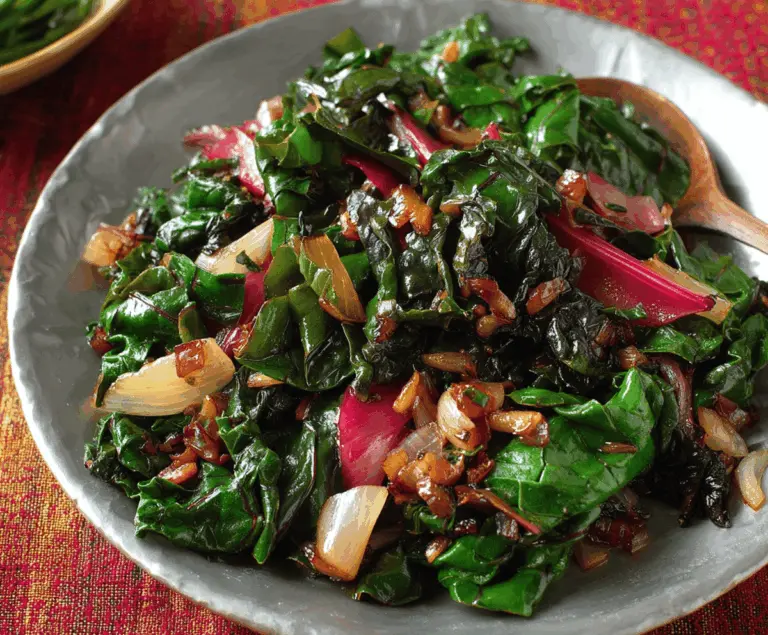 Swiss Chard with Onions and Garlic