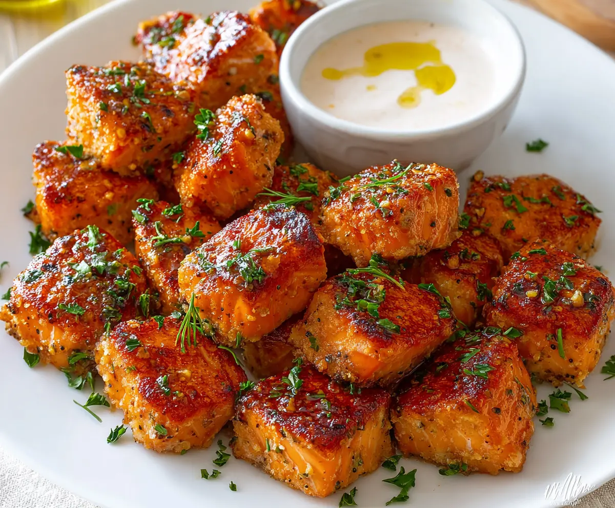 Crispy Air Fryer Salmon Bites