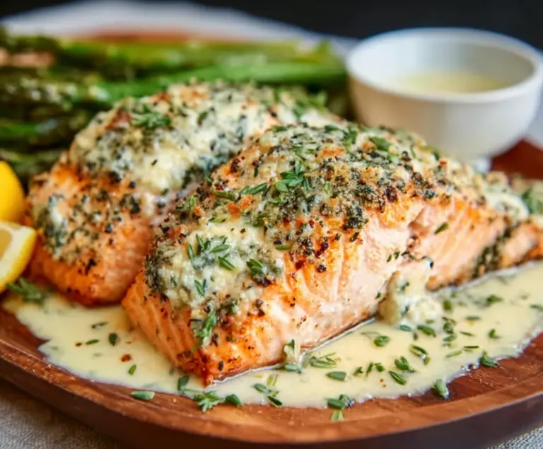Baked Boursin Salmon recipe