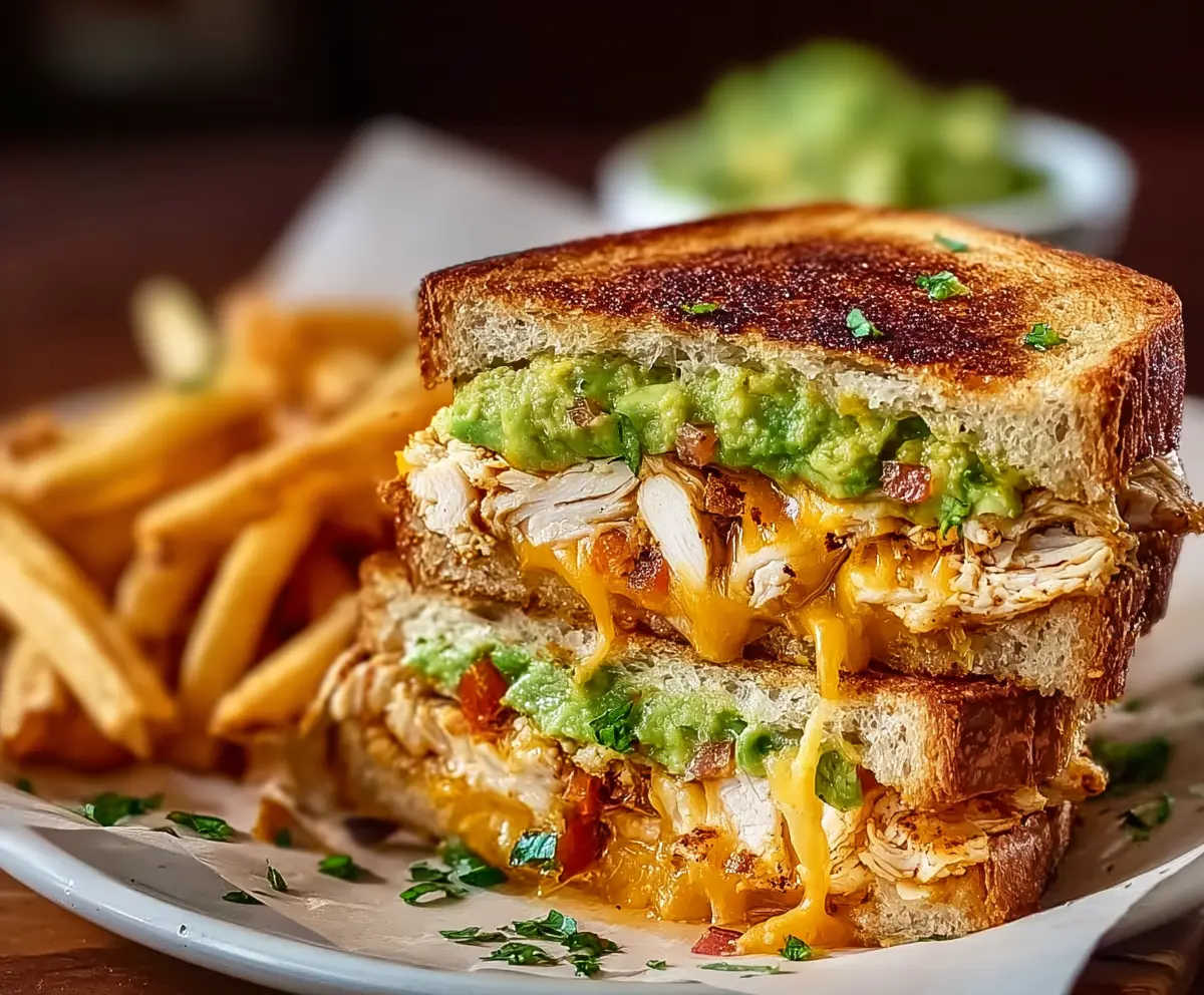 Easy Chicken Avocado Melt Sandwich