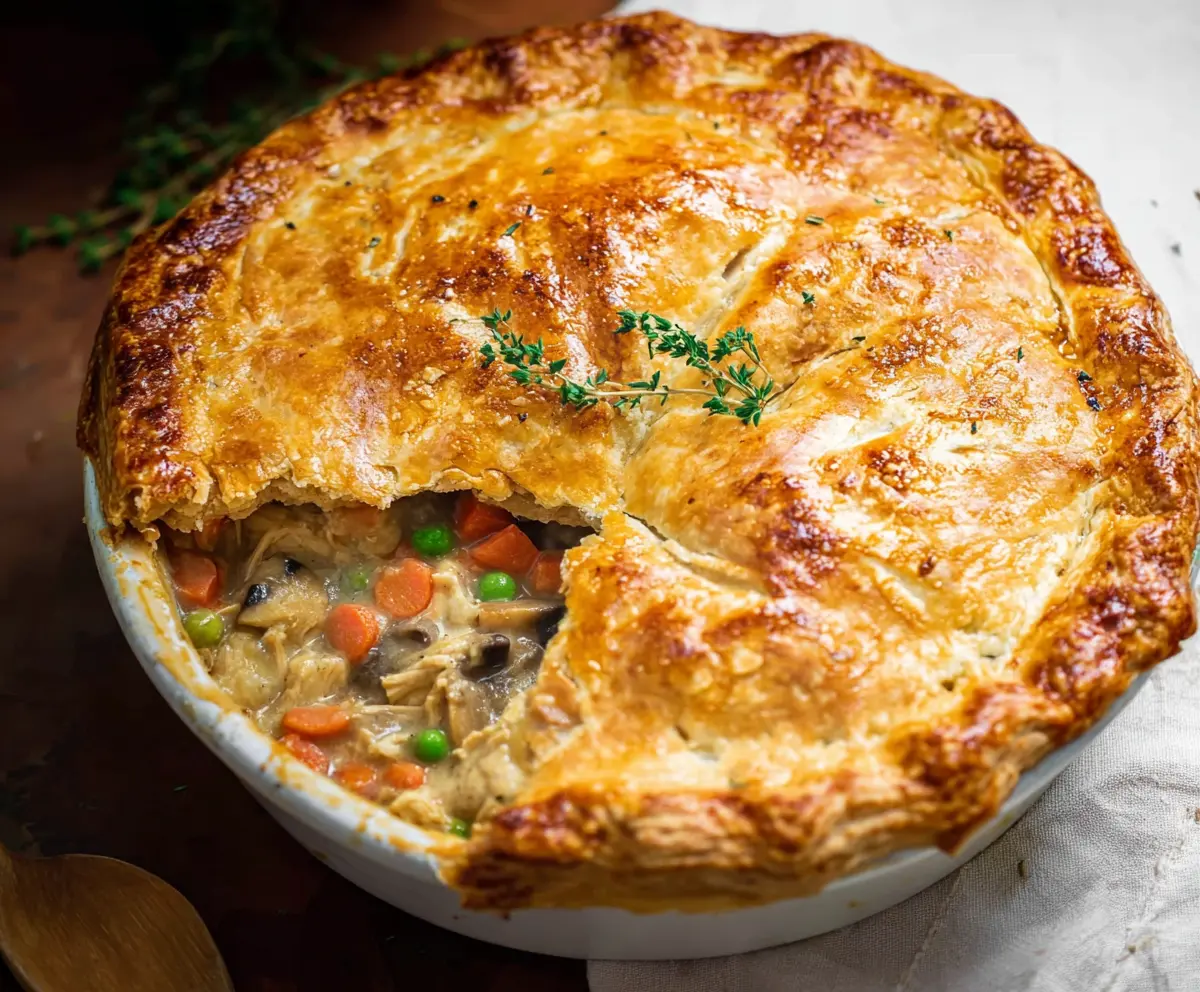 Easy Chicken Pot Pie with Flaky Crust