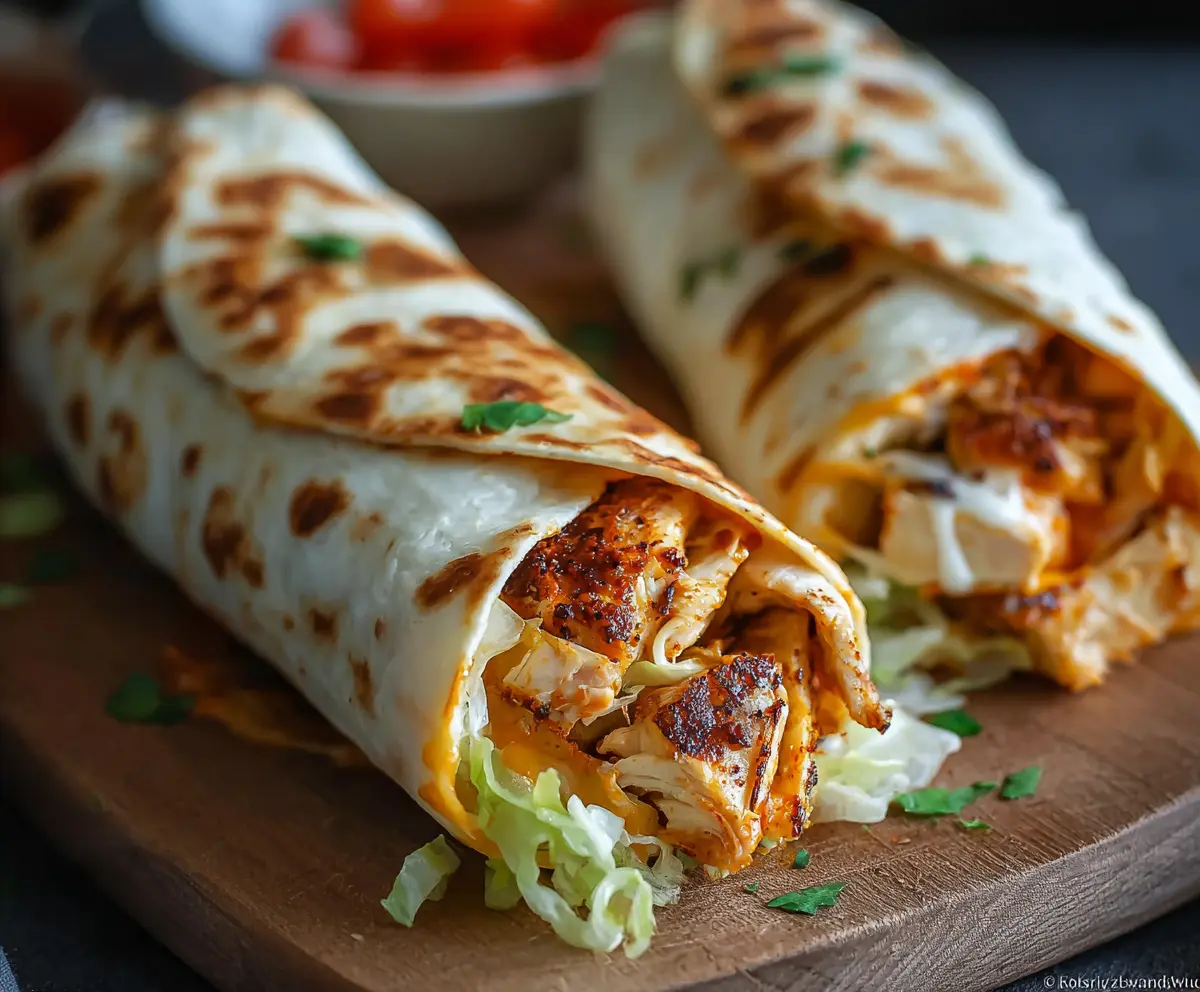Easy Crispy Air Fryer Chicken Wraps