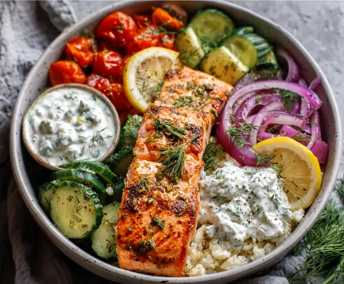 Easy Lemon Dill Salmon Bowls