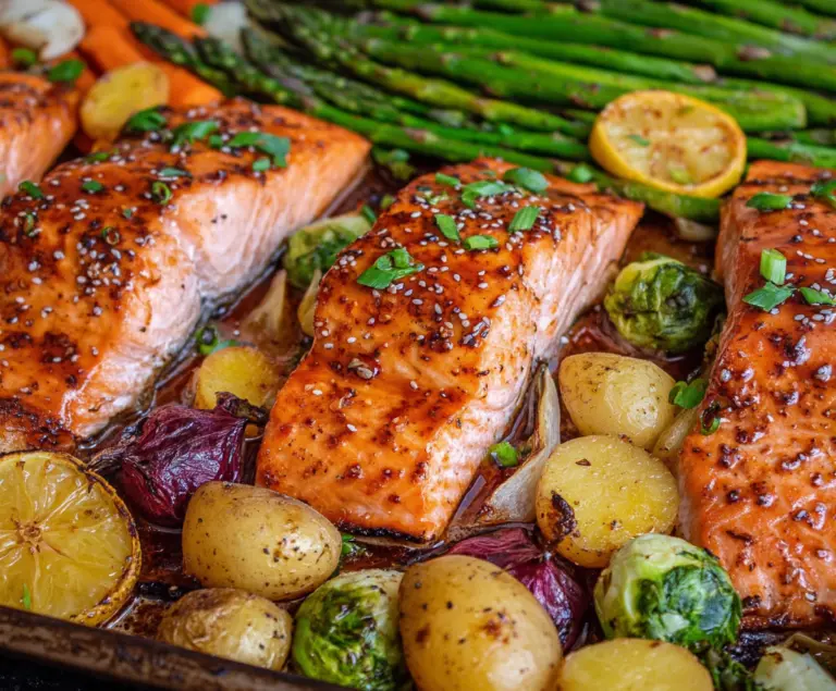 Maple Glazed Sheet Pan Salmon
